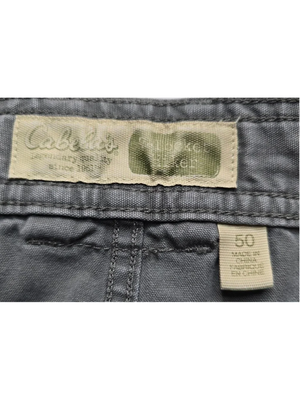 Cabela’s 7 Pocket Hiker Cargo Shorts Men’s 50 Gray Utility Cotton